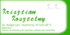 krisztian kosztelny business card